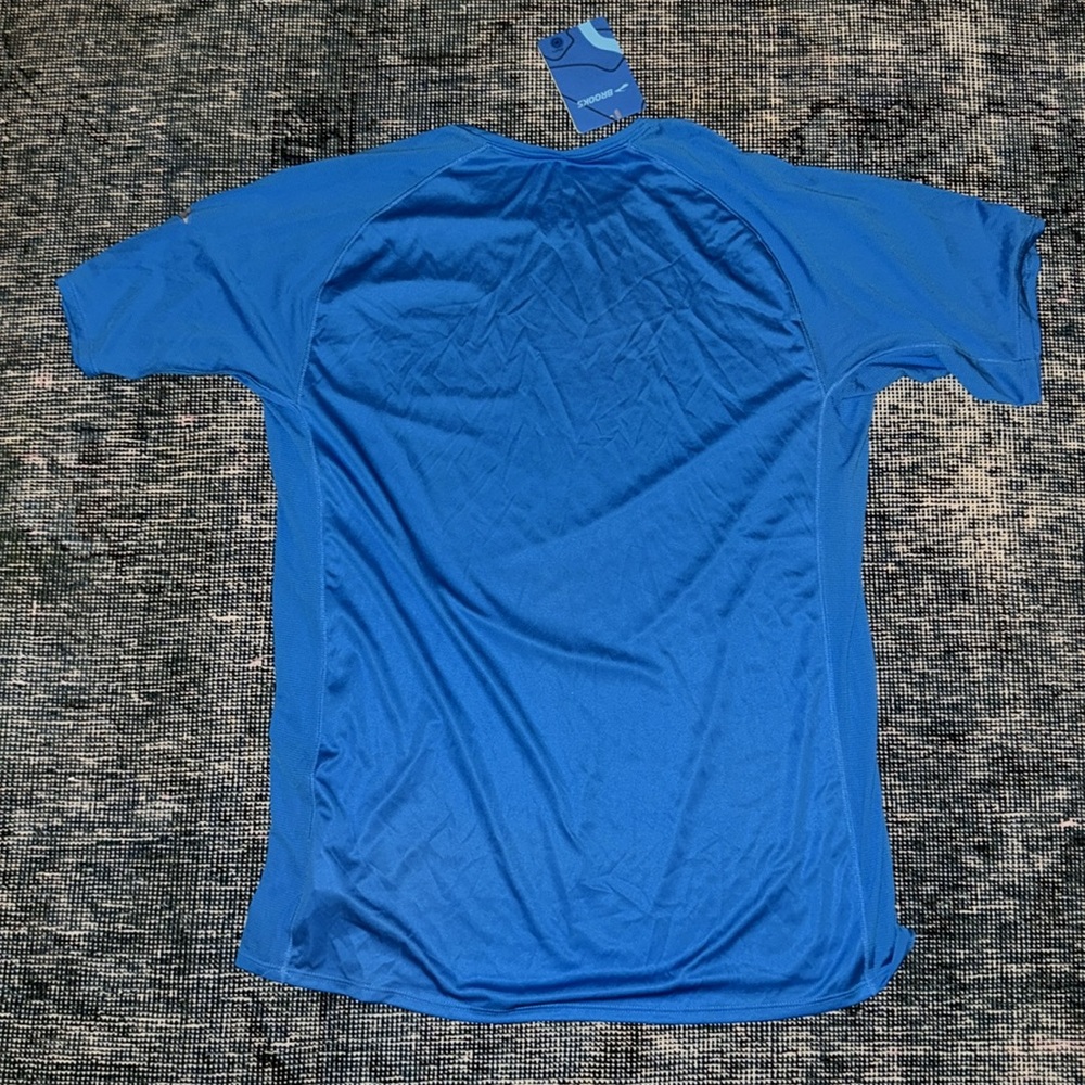 Brooks Stealth Short Sleeve Bright Blue Athletic Shirt ✨Brand New✨ - Picture 4 of 4